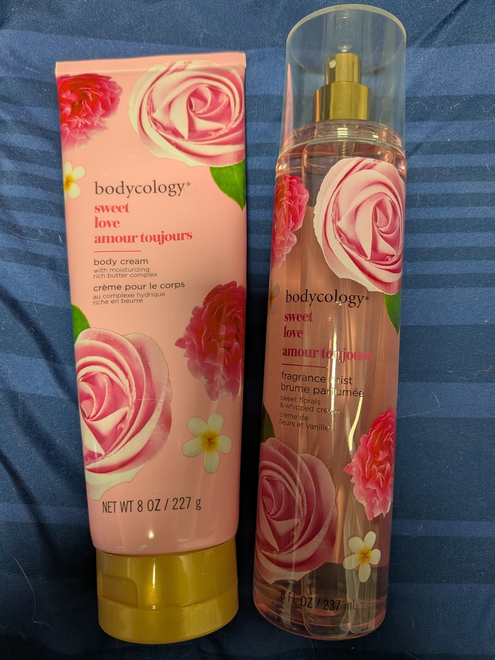 Sweet Love Pink Rose Body Cream & Fragrance Mist Set